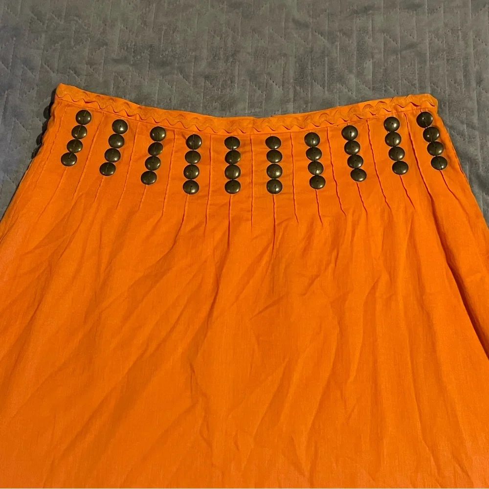 Tory Burch skirt‎ womens 10 NWT orange